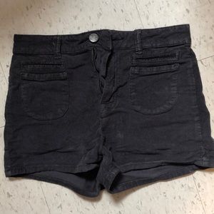 urban outfitters velvet black shorts